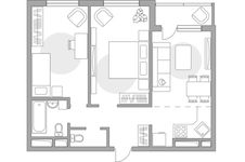 Планировка 3-комнатной квартиры, 56,48 м2