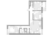 Планировка 3-комнатной квартиры, 72,34 м2