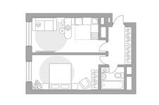 Планировка 2-комнатной квартиры, 38,74 м2