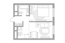 Планировка 2-комнатной квартиры, 34,49 м2