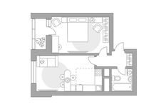 Планировка 2-комнатной квартиры, 39,46 м2