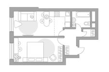 Планировка 2-комнатной квартиры, 41,88 м2