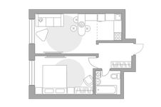 Планировка 2-комнатной квартиры, 36,94 м2