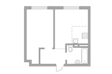 Планировка 2-комнатной квартиры, 35,44 м2