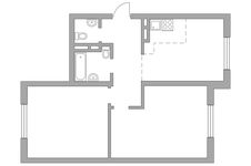 Планировка 3-комнатной квартиры, 64,37 м2