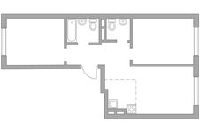 Планировка 3-комнатной квартиры, 51,46 м2
