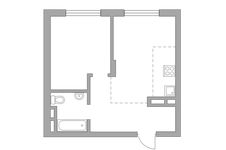 Планировка 2-комнатной квартиры, 38,28 м2