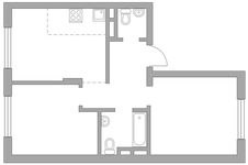 Планировка 3-комнатной квартиры, 51,78 м2