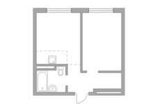 Планировка 2-комнатной квартиры, 34,79 м2