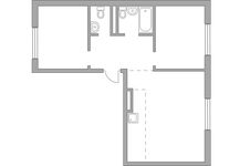 Планировка 3-комнатной квартиры, 56,07 м2