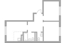 Планировка 3-комнатной квартиры, 50,03 м2