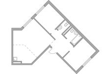 Планировка 3-комнатной квартиры, 62,44 м2