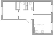 Планировка 3-комнатной квартиры, 49,39 м2