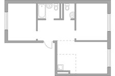 Планировка 3-комнатной квартиры, 52,35 м2