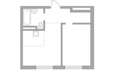 Планировка 2-комнатной квартиры, 37,86 м2