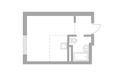 Планировка квартиры студии, 22,79 м2