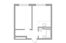 Планировка 2-комнатной квартиры, 34,61 м2