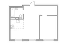 Планировка 2-комнатной квартиры, 43,2 м2
