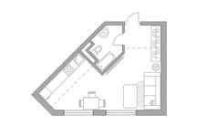 Планировка квартиры студии, 29,13 м2