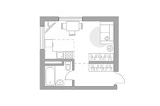 Планировка квартиры студии, 25,32 м2