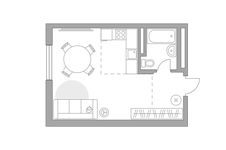 Планировка квартиры студии, 29,87 м2