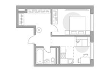 Планировка 2-комнатной квартиры, 35,01 м2