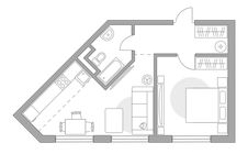 Планировка 2-комнатной квартиры, 39,91 м2