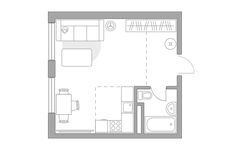 Планировка квартиры студии, 31,46 м2