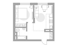 Планировка 2-комнатной квартиры, 38,28 м2