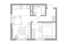 Планировка 2-комнатной квартиры, 40,78 м2