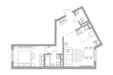 Планировка 2-комнатной квартиры, 54,02 м2