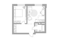Планировка 2-комнатной квартиры, 38,19 м2