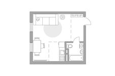Планировка квартиры студии, 31,69 м2