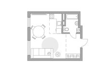 Планировка квартиры студии, 30,5 м2