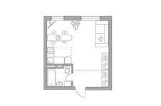 Планировка квартиры студии, 31,41 м2