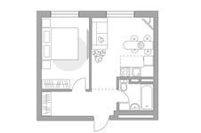 Планировка 2-комнатной квартиры, 37,22 м2