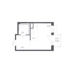 Планировка квартиры студии, 26,08 м2
