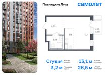 Планировка квартиры студии, 26,46 м2