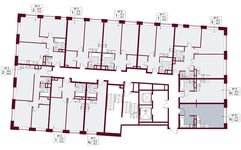 Планировка квартиры студии, 34,5 м2