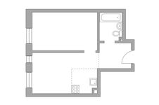 Планировка 2-комнатной квартиры, 35,9 м2
