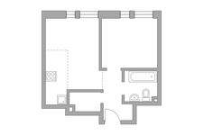 Планировка 2-комнатной квартиры, 35,7 м2