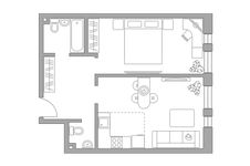 Планировка 2-комнатной квартиры, 49,2 м2