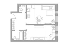 Планировка 2-комнатной квартиры, 49,2 м2