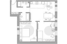 Планировка 3-комнатной квартиры, 67,5 м2