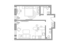 Планировка 2-комнатной квартиры, 51,9 м2