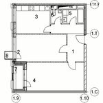 Планировка 2-комнатной квартиры, 54,1 м2