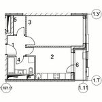 Планировка 2-комнатной квартиры, 47,3 м2