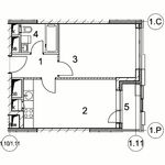 Планировка 2-комнатной квартиры, 63,7 м2