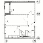 Планировка 1-комнатной квартиры, 36,4 м2