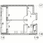 Планировка 1-комнатной квартиры, 37,7 м2